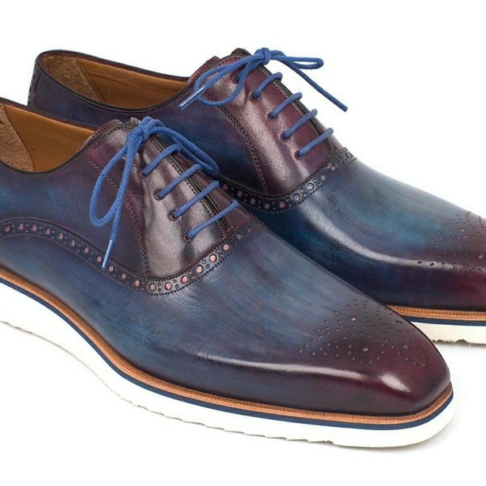 Paul Parkman Smart Casual Oxford Shoes For Men Blu